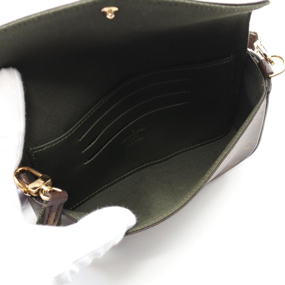 Louis Vuitton Bag Felicie Shoulder Multi Monogram Brown Green Canvas Pochette